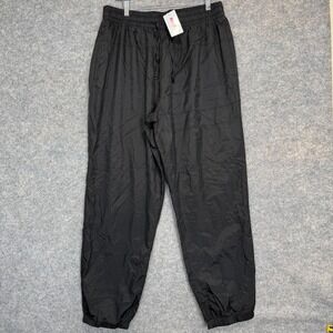 Full Send Nelk Boys Sportswear Nylon Pants Mens XL Black Lined Train Gym Stretch